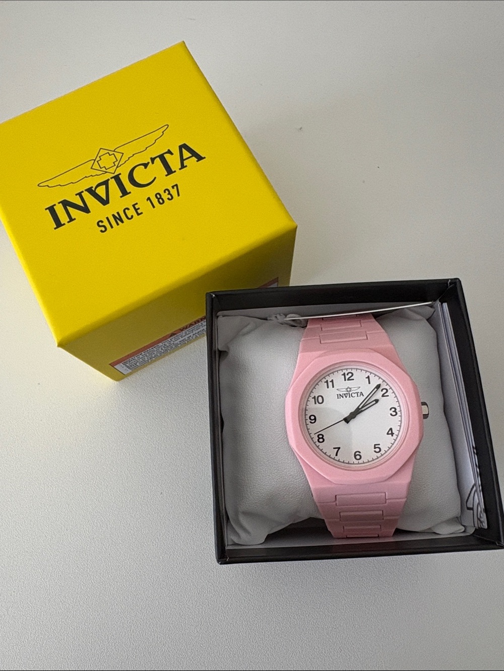 NWT Invicta Celestial Lady
40mm Pink Tone Case White Metal Dial Pink Quartz